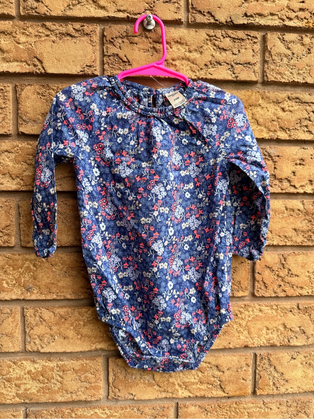 10/$25 • Osh Kosh Wild Flower Long Sleeve Cotton Bodysuit‎